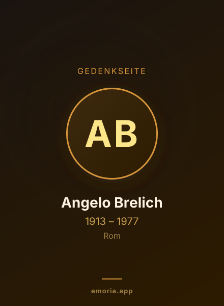 Gedenkportrait von Angelo Brelich