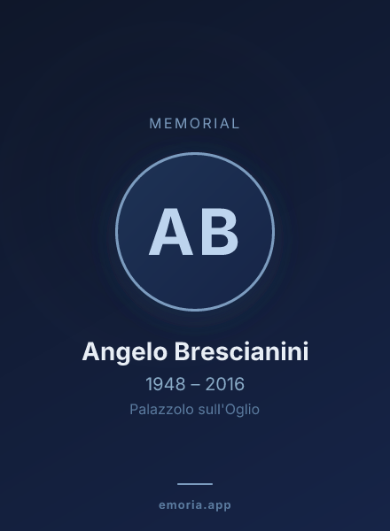 Memorial portrait of Angelo Brescianini