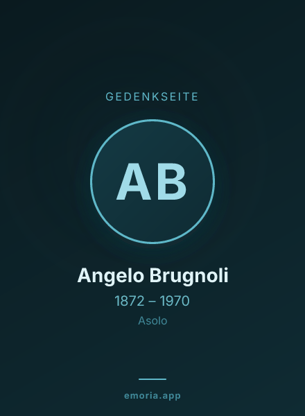 Gedenkportrait von Angelo Brugnoli
