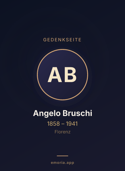 Gedenkportrait von Angelo Bruschi