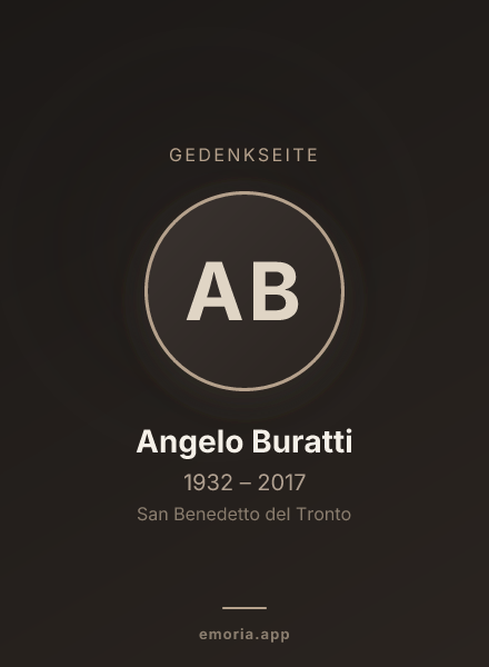 Gedenkportrait von Angelo Buratti
