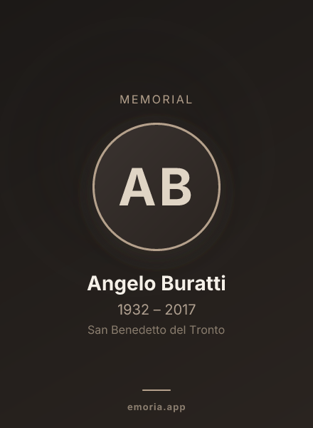Memorial portrait of Angelo Buratti