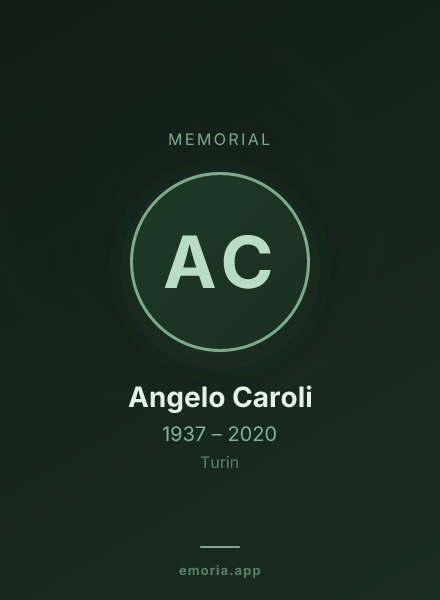 Memorial portrait of Angelo Caroli