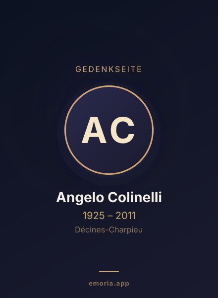Gedenkportrait von Angelo Colinelli