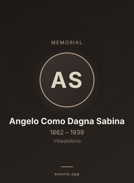 Memorial portrait of Angelo Como Dagna Sabina