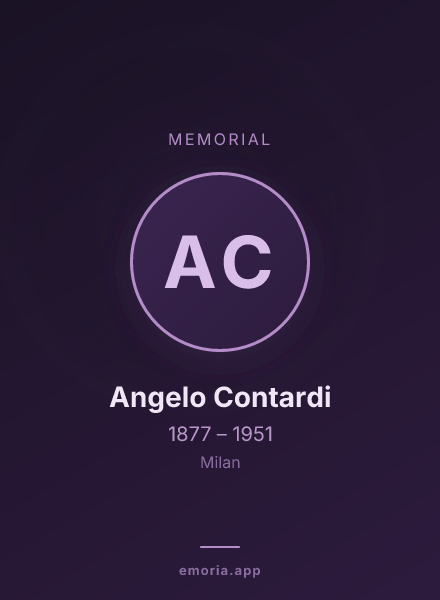 Memorial portrait of Angelo Contardi