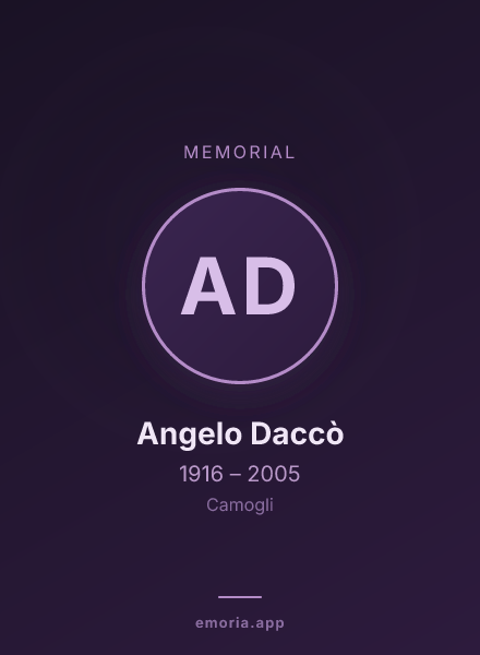 Memorial portrait of Angelo Daccò