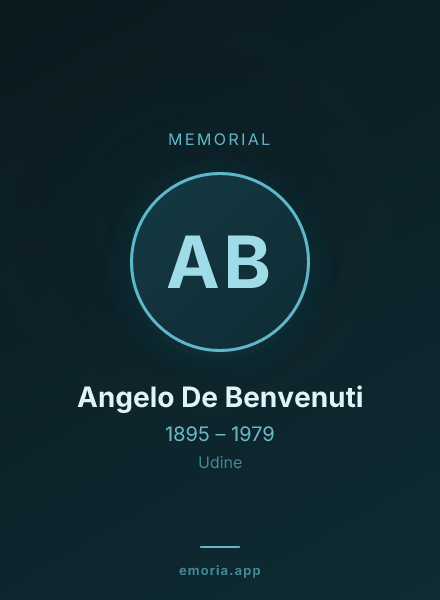 Memorial portrait of Angelo De Benvenuti