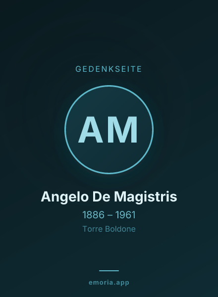 Gedenkportrait von Angelo De Magistris