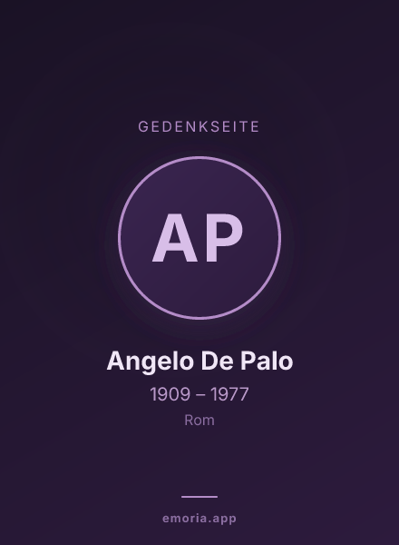 Gedenkportrait von Angelo De Palo