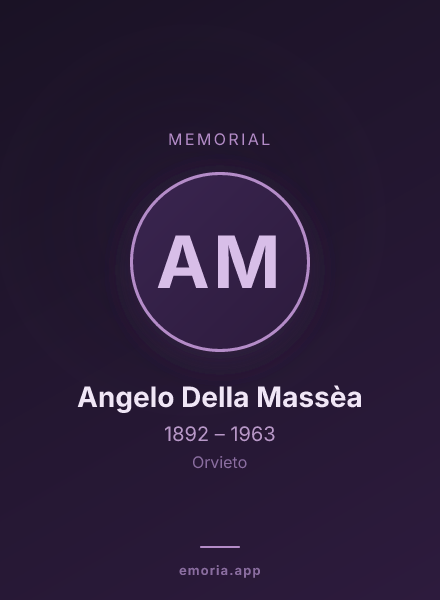 Memorial portrait of Angelo Della Massèa