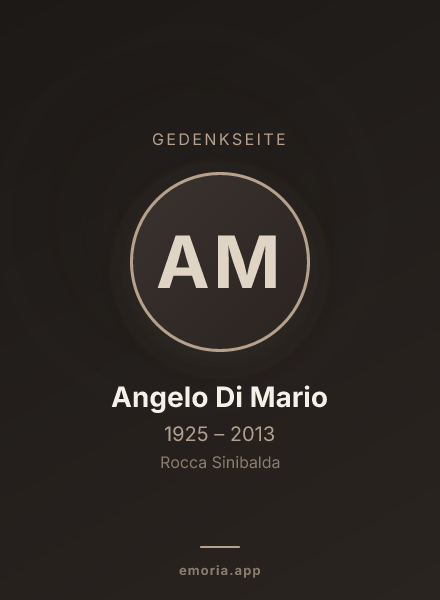 Gedenkportrait von Angelo Di Mario