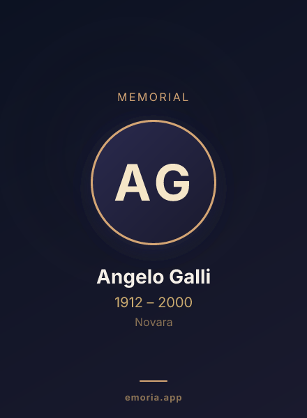 Memorial portrait of Angelo Galli