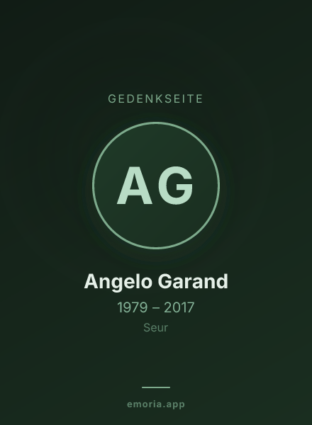 Gedenkportrait von Angelo Garand