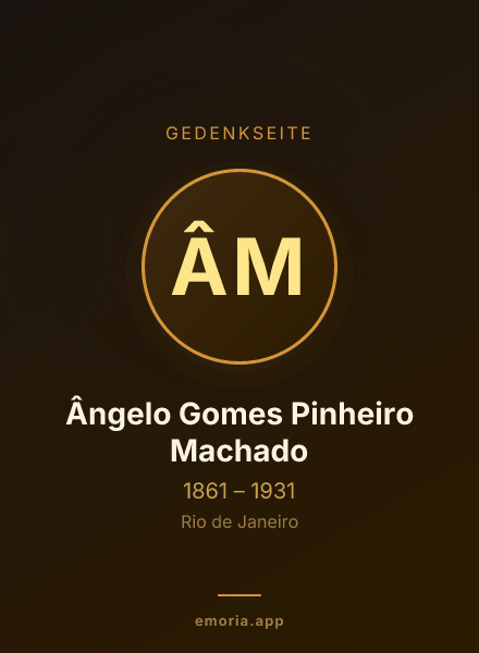 Gedenkportrait von Ângelo Gomes Pinheiro Machado