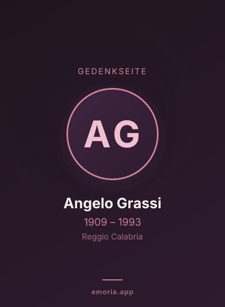 Gedenkportrait von Angelo Grassi