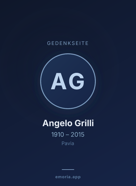 Gedenkportrait von Angelo Grilli