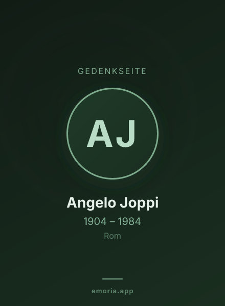Gedenkportrait von Angelo Joppi