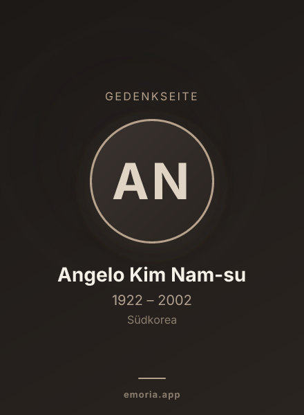 Gedenkportrait von Angelo Kim Nam-su