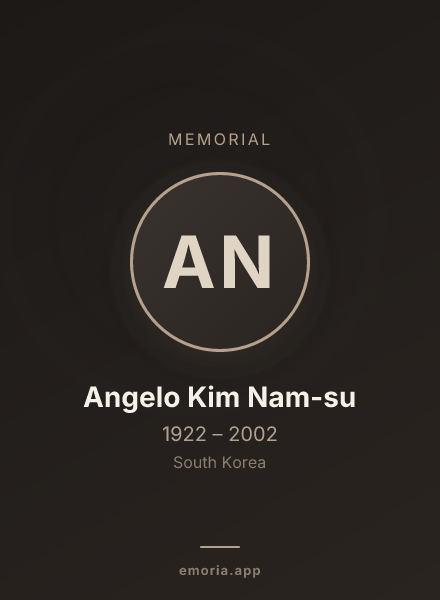 Memorial portrait of Angelo Kim Nam-su
