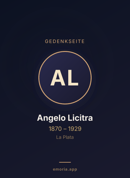 Gedenkportrait von Angelo Licitra