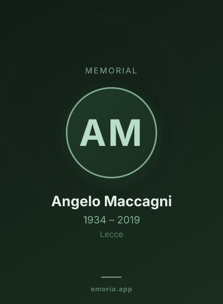 Memorial portrait of Angelo Maccagni