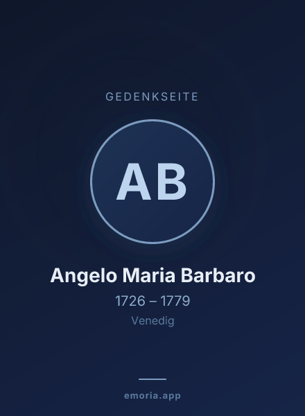 Gedenkportrait von Angelo Maria Barbaro