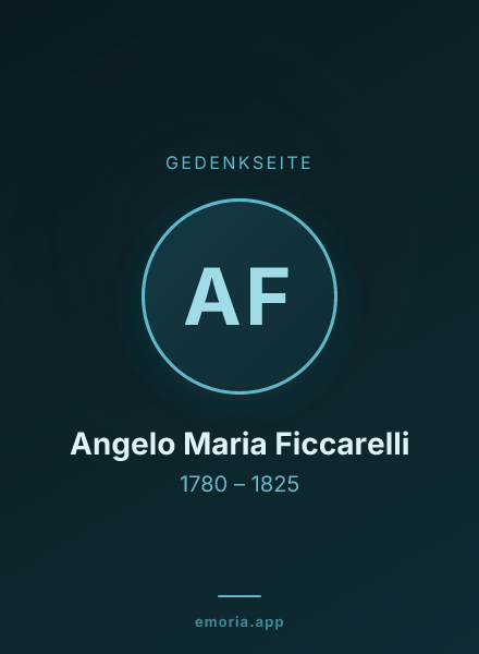 Gedenkportrait von Angelo Maria Ficcarelli