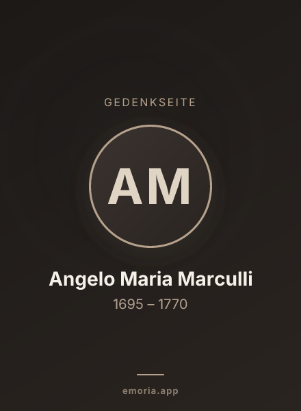 Gedenkportrait von Angelo Maria Marculli