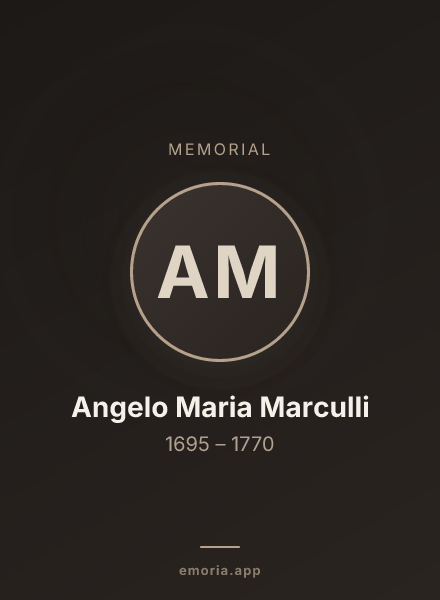 Memorial portrait of Angelo Maria Marculli