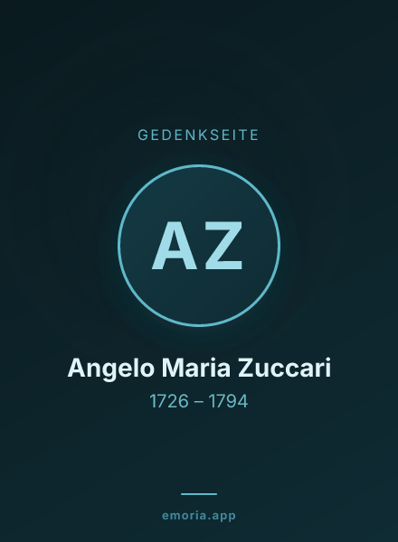 Gedenkportrait von Angelo Maria Zuccari
