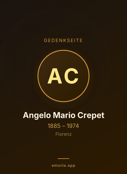 Gedenkportrait von Angelo Mario Crepet