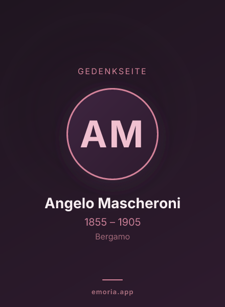 Gedenkportrait von Angelo Mascheroni