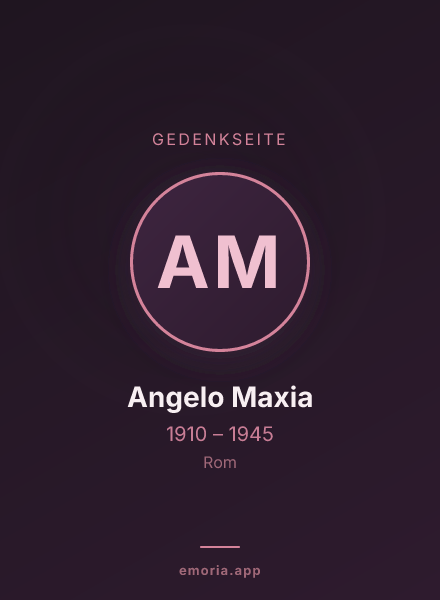 Gedenkportrait von Angelo Maxia