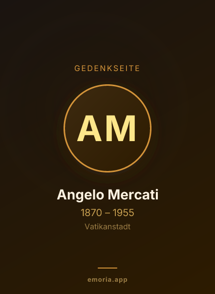 Gedenkportrait von Angelo Mercati