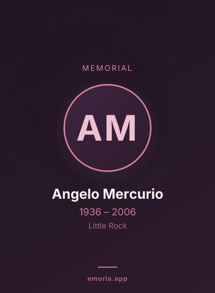 Memorial portrait of Angelo Mercurio