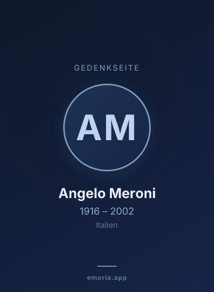 Gedenkportrait von Angelo Meroni