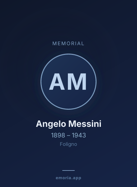 Memorial portrait of Angelo Messini