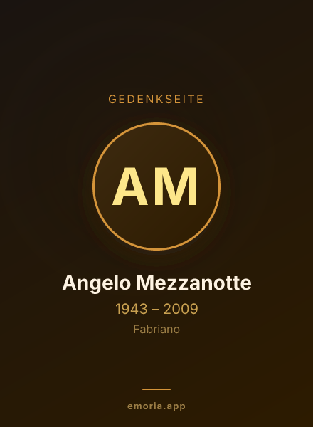 Gedenkportrait von Angelo Mezzanotte