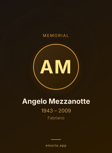 Memorial portrait of Angelo Mezzanotte