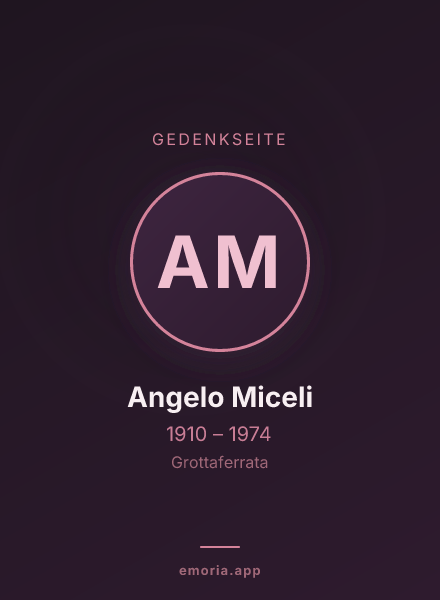 Gedenkportrait von Angelo Miceli