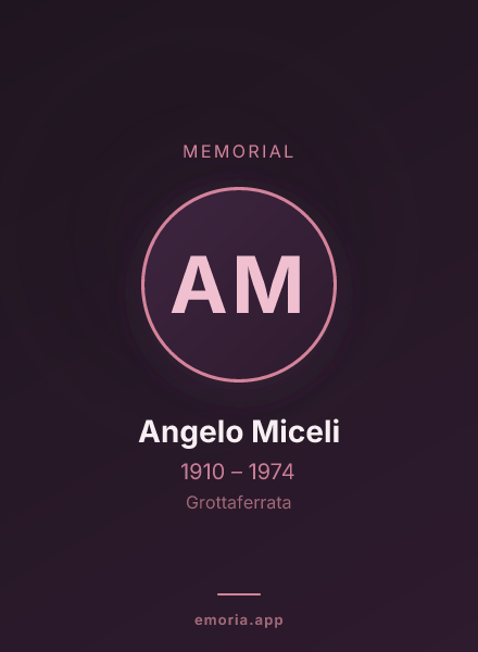 Memorial portrait of Angelo Miceli