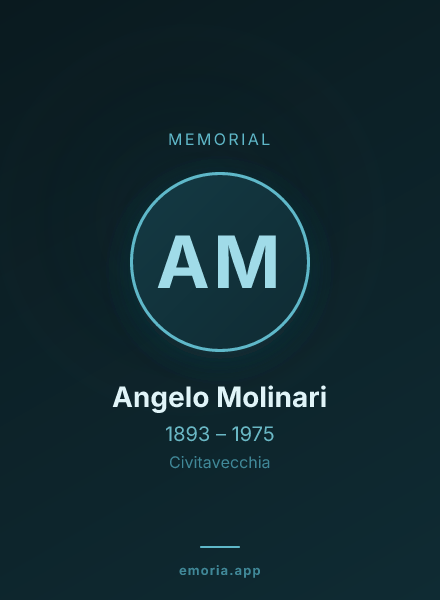 Memorial portrait of Angelo Molinari