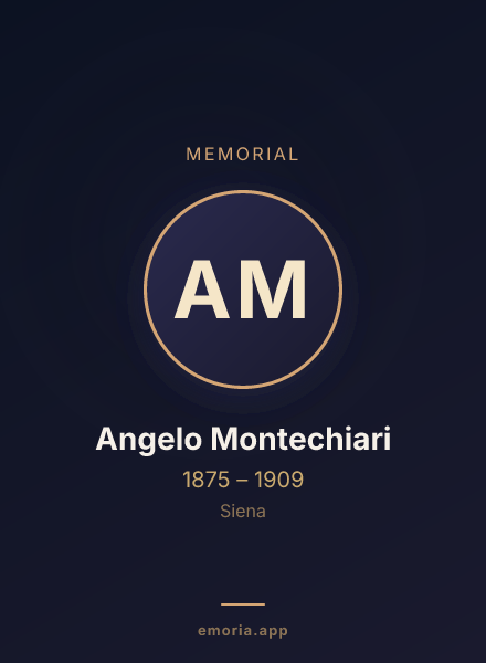 Memorial portrait of Angelo Montechiari
