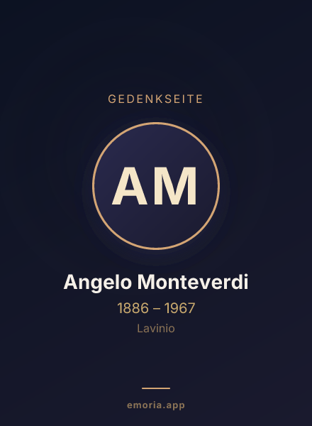 Gedenkportrait von Angelo Monteverdi