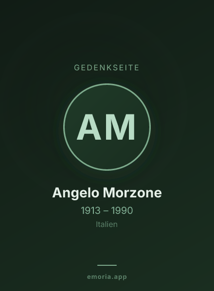 Gedenkportrait von Angelo Morzone