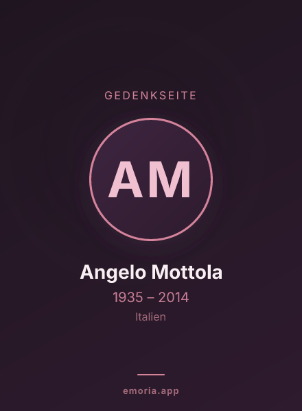 Gedenkportrait von Angelo Mottola