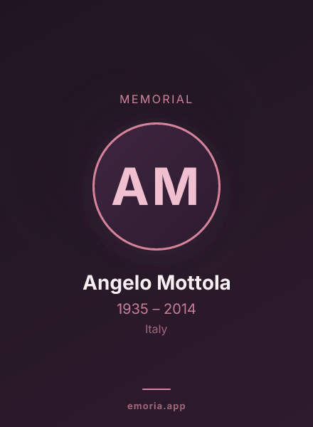 Memorial portrait of Angelo Mottola