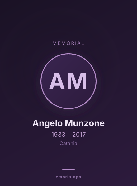 Memorial portrait of Angelo Munzone