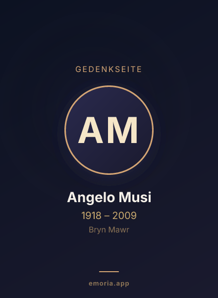 Gedenkportrait von Angelo Musi